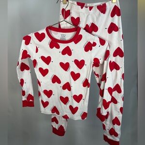 Carters kids unisex Valentine’s Day fitted pajamas sz 10
